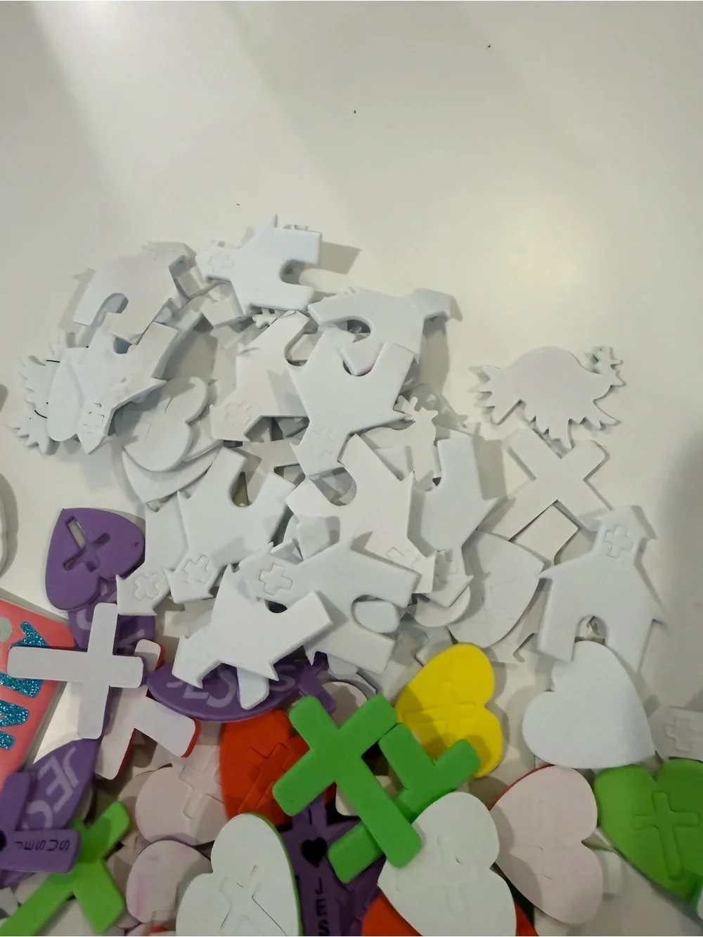 Large collection of Christian foam stickers